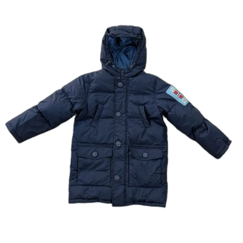 Benetton Kids Arctic Adventures Svalbard Down Parka Coat Size 8 M 130cm Sporty